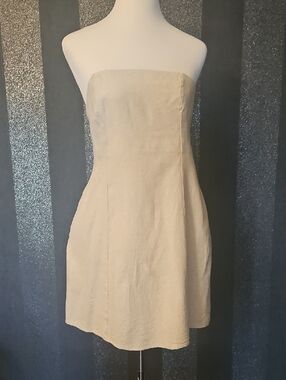 Old Navy Strapless Cream Beige Sundress